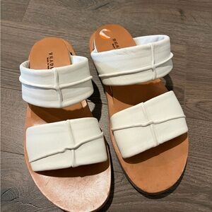 White Leather Sandals - Brador